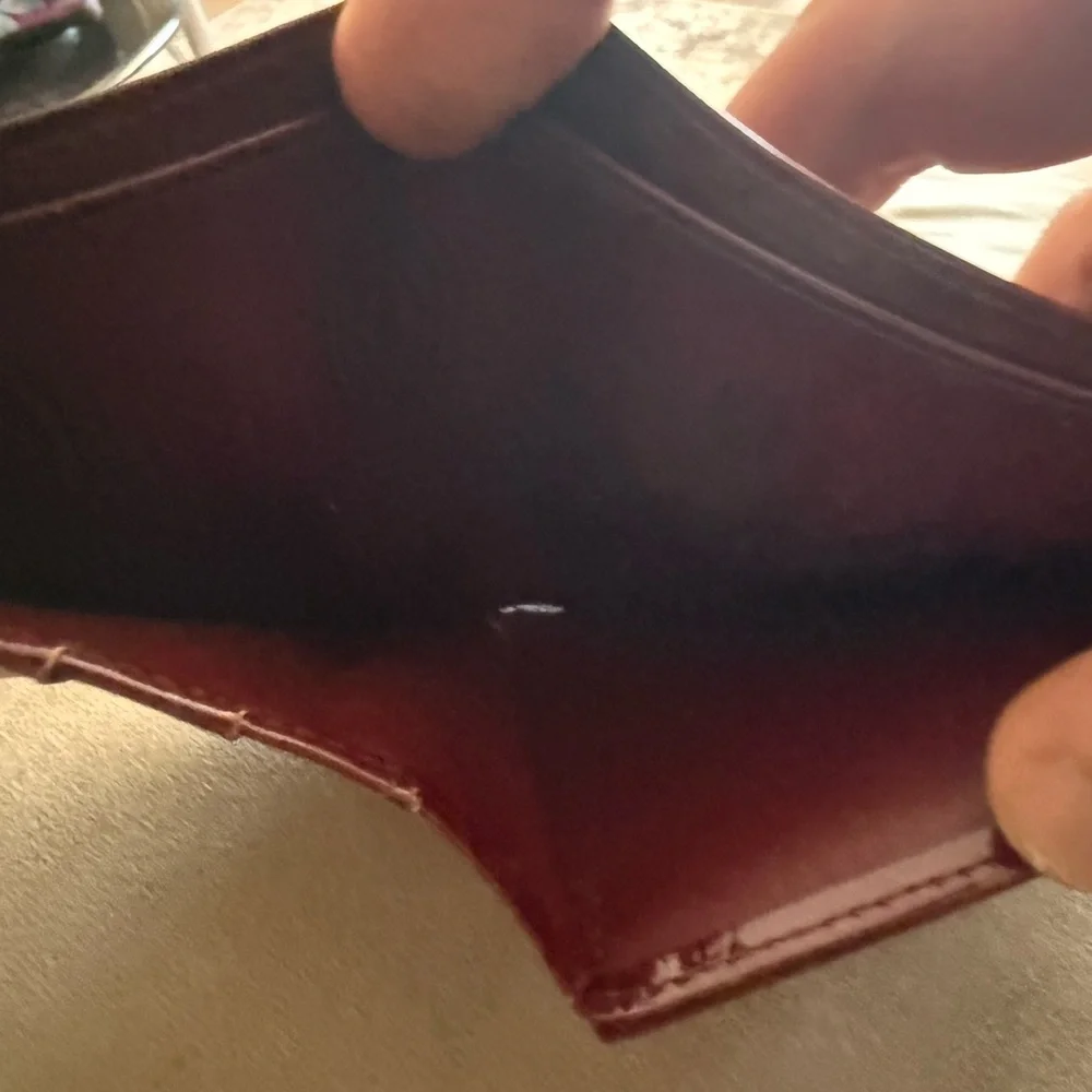 Cartier Glossy Patent Leather Wallet - Burgundy) birthday cake addition
